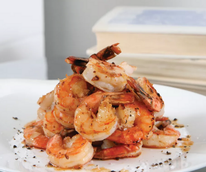Shrimp with garlic and Pernod