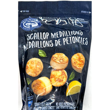 scallops or scallop medallions by true north product of USA 10-20 count 454 grams frozen