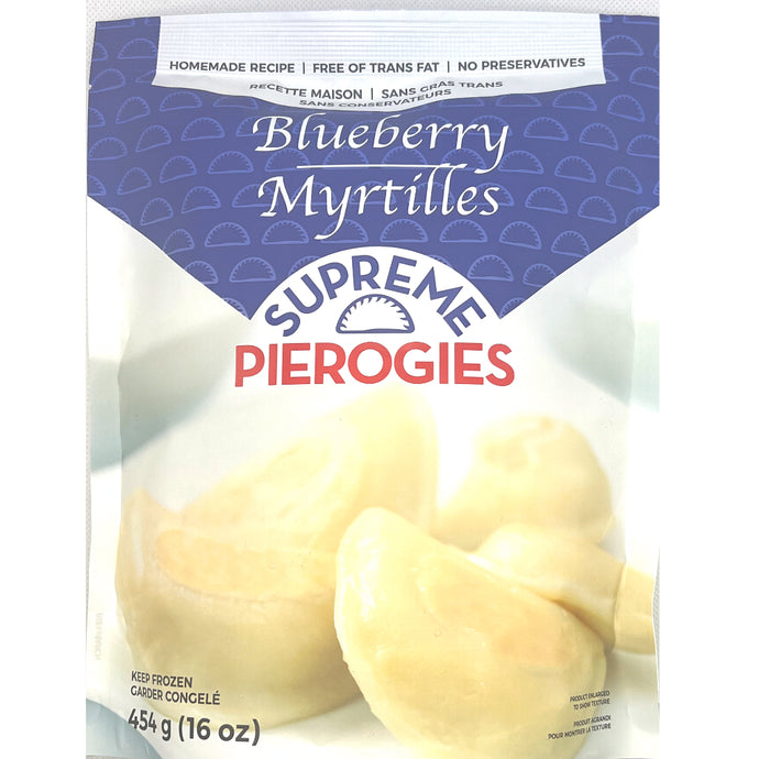 blueberry perogies by supreme 454 grams frozen