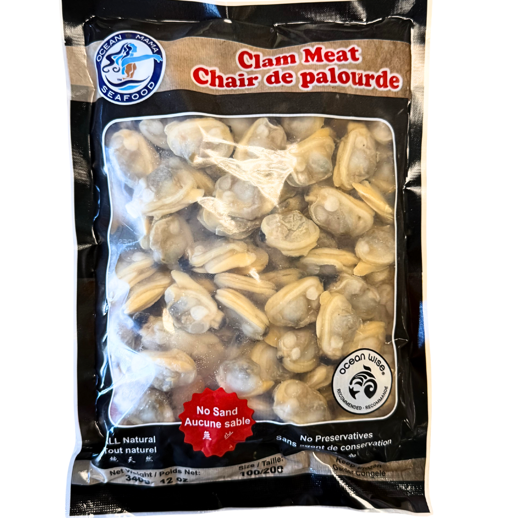 ocean wise clam meat 340 grams frozen all natural no preservatives