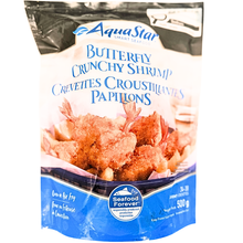 crunchy butterflied butterfly shrimp breaded 500 grams frozen aquastar bake or air fry 