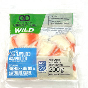 go green ocean wild crab flavoured pollock wild caught 200 grams frozen ideal for salads and pasta
