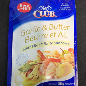 chef's club garlic and butter sauce mix 38 grams for fish and seafood