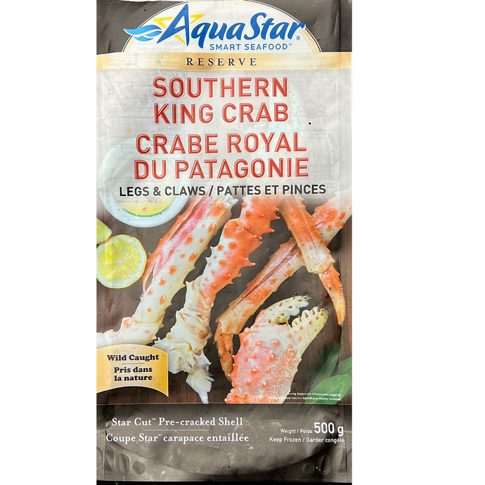 king crab legs and claws 500 grams frozen by aquastar scored pre-cut
