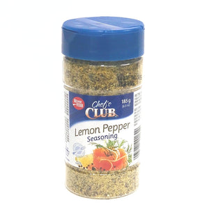 chef's club lemon pepper seasoning 185 grams  zero sugar 