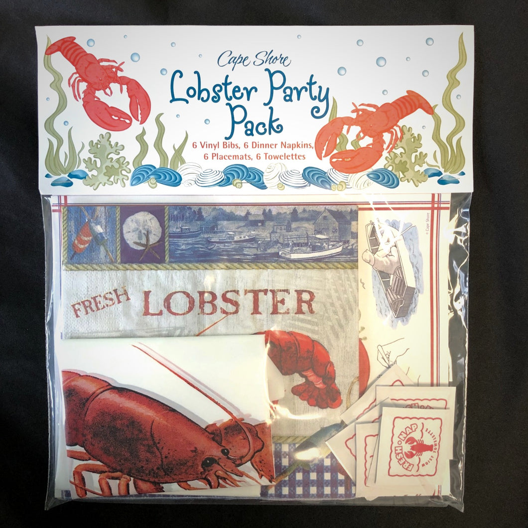 lobster party pack table setting for 6 by Cape Shore