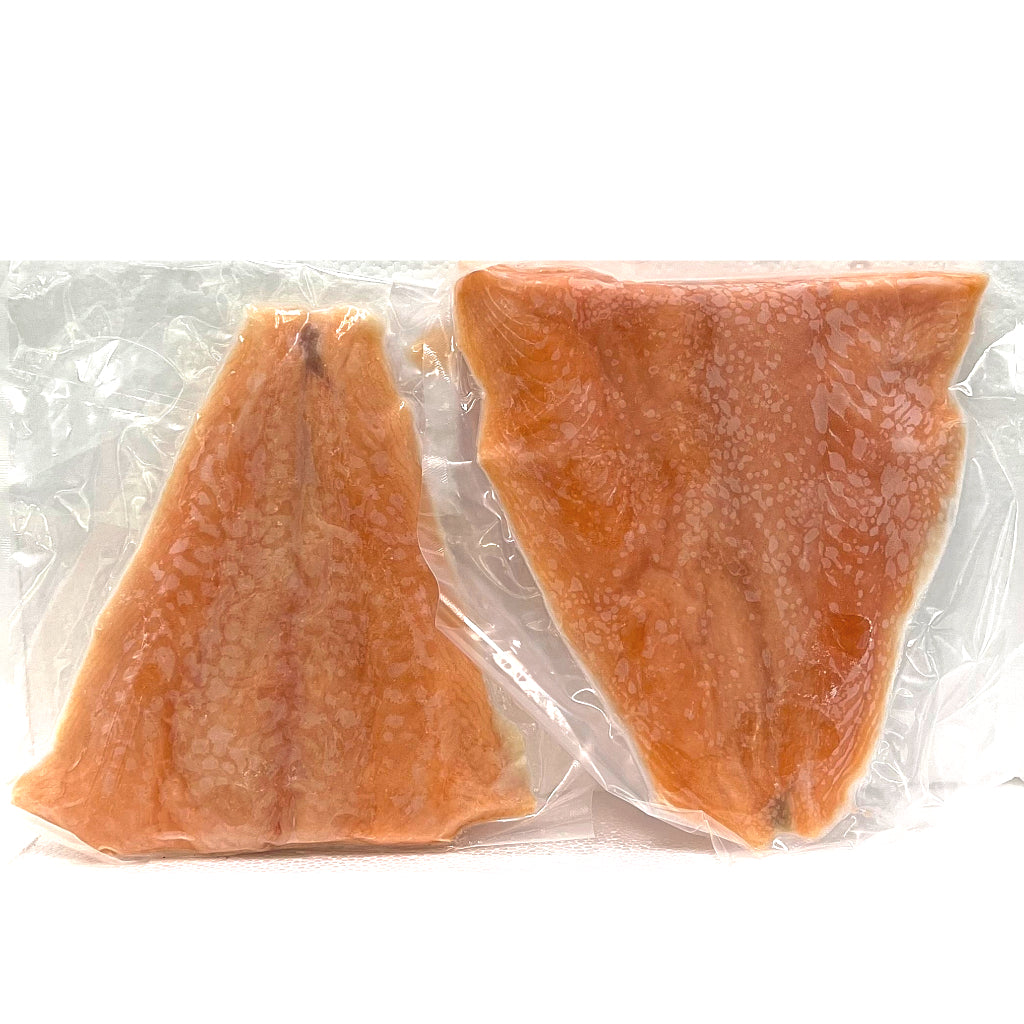 organic king salmon tail 425-500 grams frozen 2 portions per bag