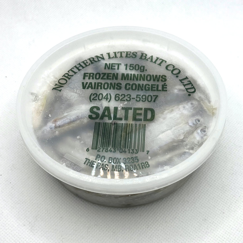 salted minnows norhern lites bait co 150 grams frozen 